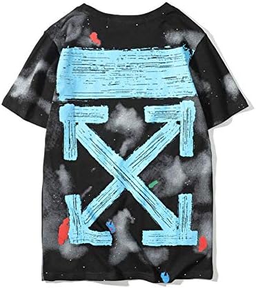 Men's Off OW Tide Brand Personality Arrow Snowflake T-Shirt Black
