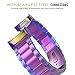 MoKo Gear S2 Watch Band, Universal Stainless Steel Watch Band Strap Bracelet + Connector for Samsung Gear S2 SM-R720 & SM-R730 SmartWatch (NOT FIT Gear S2 SM-R735), COLORFUL