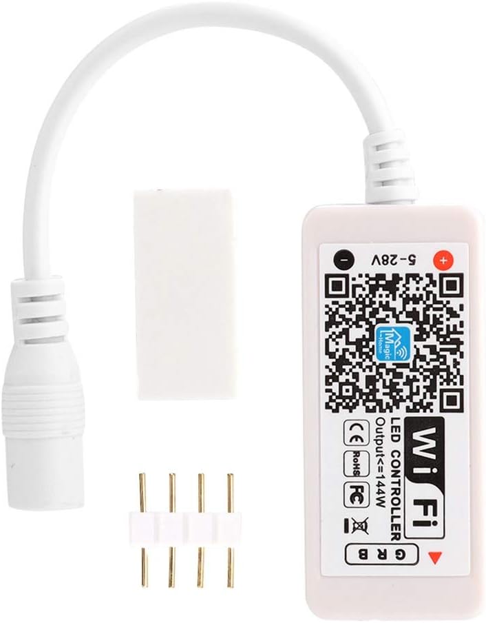 Ymiko LED WiFi Controller, RGB Led Light Strip Wireless LED Smart Controller RGB Led Light StripMagic Home App