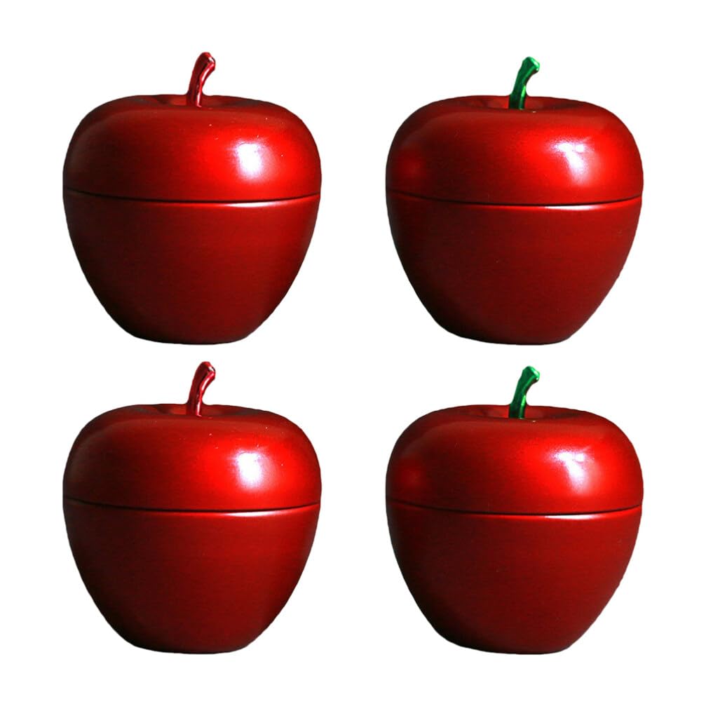 Healvian 8Pc Airtight Storage Jars with Lids for Coffee Beans Tea Sugar Canisters Apple-Shaped Kitchen Containers for Home Organization