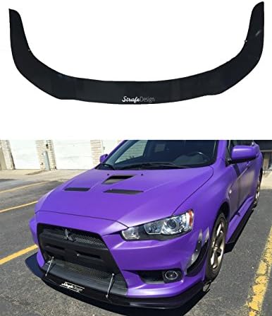Mitsubishi Evolution X Front Lip Splitter w/APR Support Rods - StrafeDesign