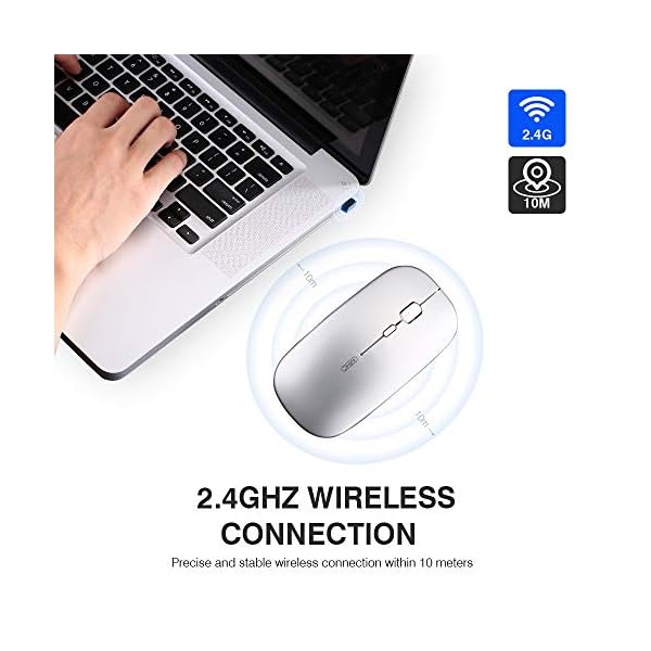 Wireless-MouseRechargeale-Noiseless-Inphic-Ultra-Slim-USB-24G-PC-Computer-Laptop-Cordless-Mice-with-USB-Nano-Receiver-1600-DPI-Travel-Mouse-for-Office-Windows-Mac-Linux-Macbook-Silver INPHIC Wireless Mouse,Rechargeale & Noiseless, Ultra Slim USB 2.4G PC Computer Laptop Cordless Mice with USB Nano…