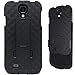 Galaxy Wireless for Galaxy S4 Case, Black Swivel Slim Belt Clip Holster Armor Protective Case, Compatible for Samsung Galaxy S4 Case with Clip (Holster Shell Combo) - Black