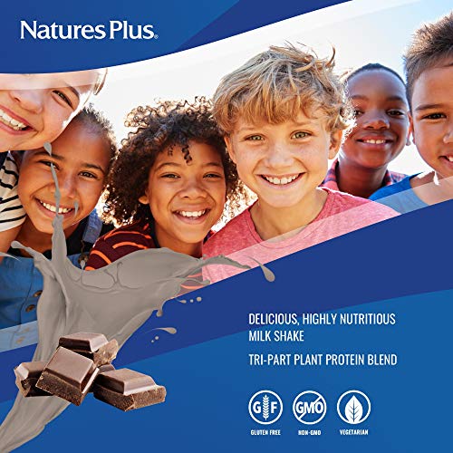 NaturesPlus SPIRU-TEIN Junior Shake for Kids - Chocolate - 1.09 lbs, Spirulina Protein Powder - Whole Food Plant Based, Vitamins & Minerals for Energy - Vegetarian, Gluten-Free - 15 Servings - Thumbnail 2