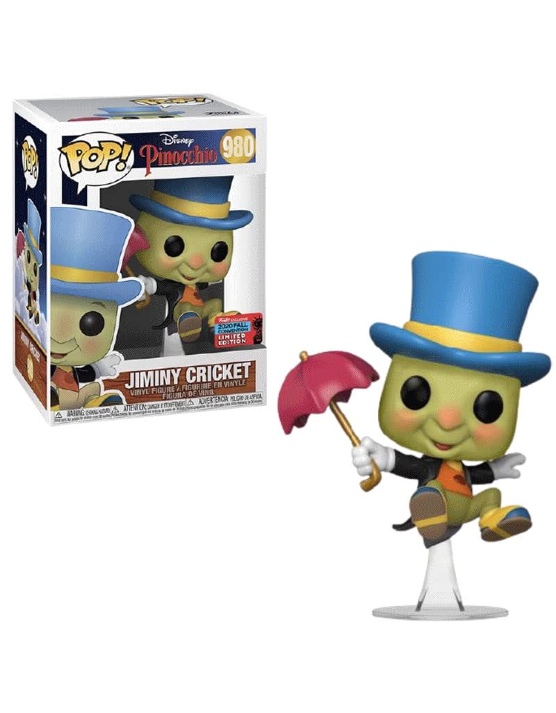 Funko Pop! Disney: Pinocchio - Jiminy Cricket with Umbrella Vinyl Figure, Fall Convention Exclusive