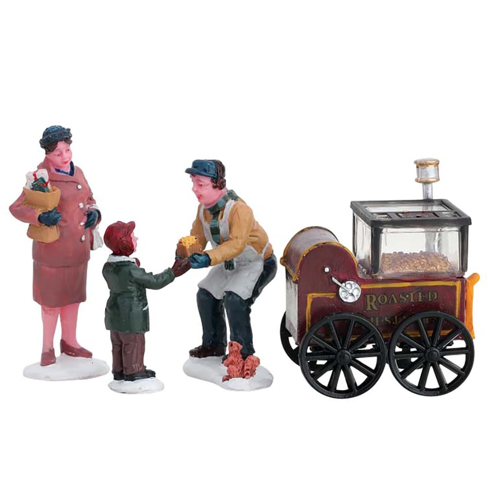 Lemax Christmas Village Roasted Chestnut Stand Set/4-92331