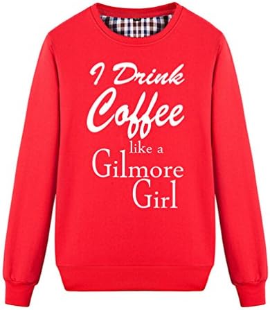 Buffaloo Unisex I Drink Coffee Like a Girl Sweatshirt (Red Small)