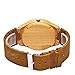 Bamboo Wooden Watch with Genuine Leather Strap Japanese Quartz Movement (Women, Brown 2)