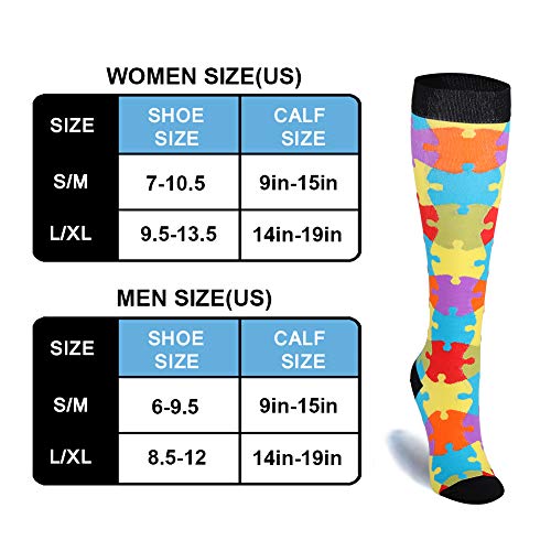 HLTPRO Compression Socks for Women & Men - Knee High Socks for Running, Flight, Travel, Nurses, Pregnancy, Edema