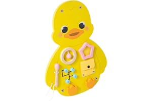 RCULWPLP Busy Board Wall Toy Animal Board Educational Toy with Number Recognition Sturdy Wood for Sensory Exploration Suitabl