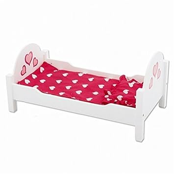 Wooden Doll Bed Fits 18 Inch And American Girl Dolls Amazon