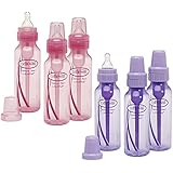 Dr. Brown's Girls' 6 pack 8 oz. bottles - 3 (8 oz.) Lavender - 3 (8 oz.) Pink