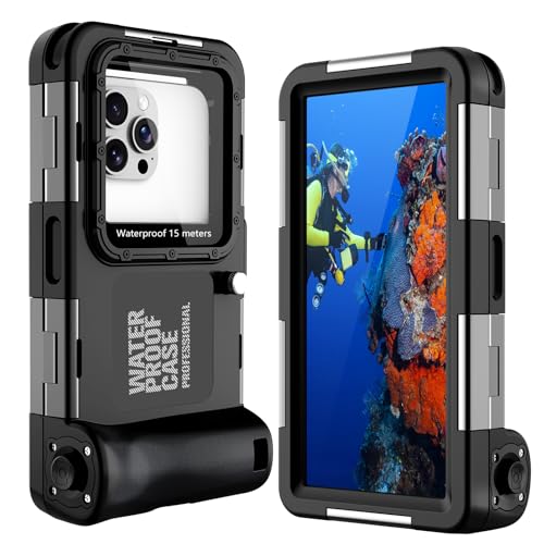 Professional Diving Phone Case Pouch Waterproof Smartphone IPX8 Pouch Waterproof Phone Case Cover Protective Case for iPhone 17 Air 16 17 Pro 16 17 Pro max 15 Pro 13 14 15 Pro Max