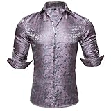 Barry.Wang Men Shirts,Paisley Flower Woven Silk