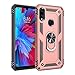 EBESTAR Xiaomi Redmi Note 7 / Redmi Note 7 Pro Case, Hybrid Armor Heavy Duty Shockproof Defender Protective Cover Stand Ring Magnetic Ring Holder Case with Tempered Glass Screen Protector, Rose Gold