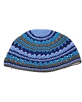 Yarmulke Jewish Kippah Frik Kipa Judaica Yamaka Kippa Yamakah Yarmulka Hat Men Or Kids (Blue)