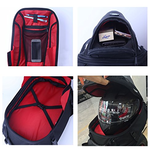 image for Sport Motorcycle Tail Bag, SEEU Water Resistant Reflective Seat Bag Un