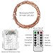 String Lights 39 Feet 120 LED Decorative Lights Battery Operated Dimmable Waterproof with Remote Control 8 Flashing Mode for Indoor Outdoor Wedding Birthday Party Bedroom Patio Garden (Warm White)