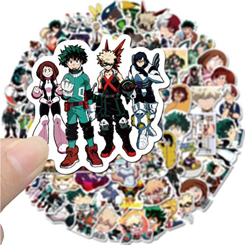 ViiYii My Hero Academia Stickers, Anime Stickers, 100 Pcs Vinyl Stickers for Hydro Flask Water Bottle, Laptop Computer Skateboard MacBook Stickers Pack, Cute Waterproof Decal Stickers