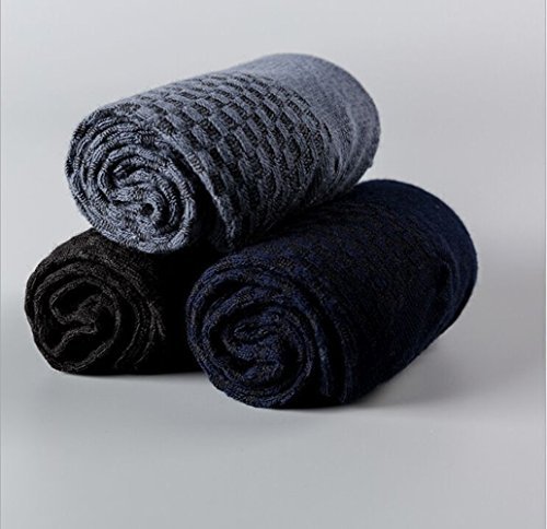 Men's 5 Pack All-Season Bamboo Cotton Stink Prevention Hosiery Crew Sport Business Work Socks (mix color)