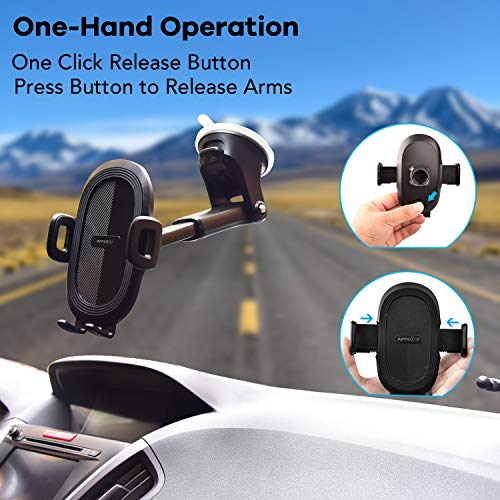 Suction Cup Phone Holder for Windshield/Dashboard/Window, Universal