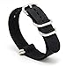 CIVO Heavy Duty G10 Zulu Military Watch Bands NATO Premium Ballistic Nylon Watch Strap 5 White Rings with Stainless Steel Buckle 20mm 22mm 24mm … (Black, 20mm)