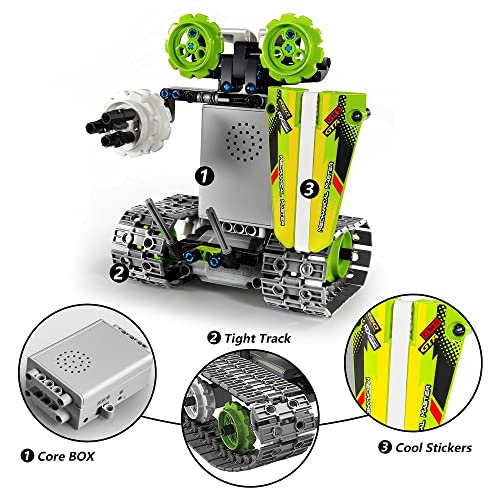 SERANO RC Car Building Kit RC Tracked Car 3 in 1 Building Kit, STEM