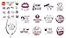 Wine Glass Markers | Set of 12 Static Cling, REUSABLE Stickers | Funny Wine Theme Party Supplies | Unique Alternative to Wine Charms
