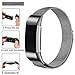 Hotodeal Band Compatible Fitbit Charge 2 Bands, Band Milanese Loop Stainless Steel Magnet Metal Replacement Bracelet Strap, Wristbands Accessories for Women Men, Black
