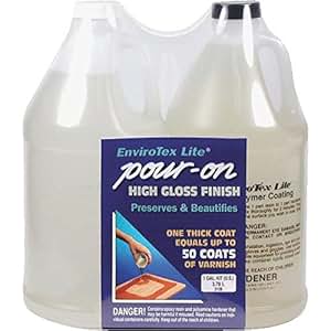 Pour on high gloss finish Pour on high gloss finish