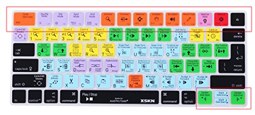 XSKN Magic Keyboard Avid Pro Tools Shortcut Keyboard Cover, Durable Avid Hotkeys Silicone Keyboard Skin for Apple Magic Keyboard MLA22LL/A