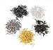 yueton 500pcs Mix Color Metal Wire Bead Earring Hooks Earwires