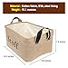 Christmas Gift Eco Storage Basket | 2pcs Stuff Storing Bin with Sturdy Steel Lining Support | Light Soft Premium Linen Fabric and EVA | Efficient Storage with Collapsible Feature | Light Brown