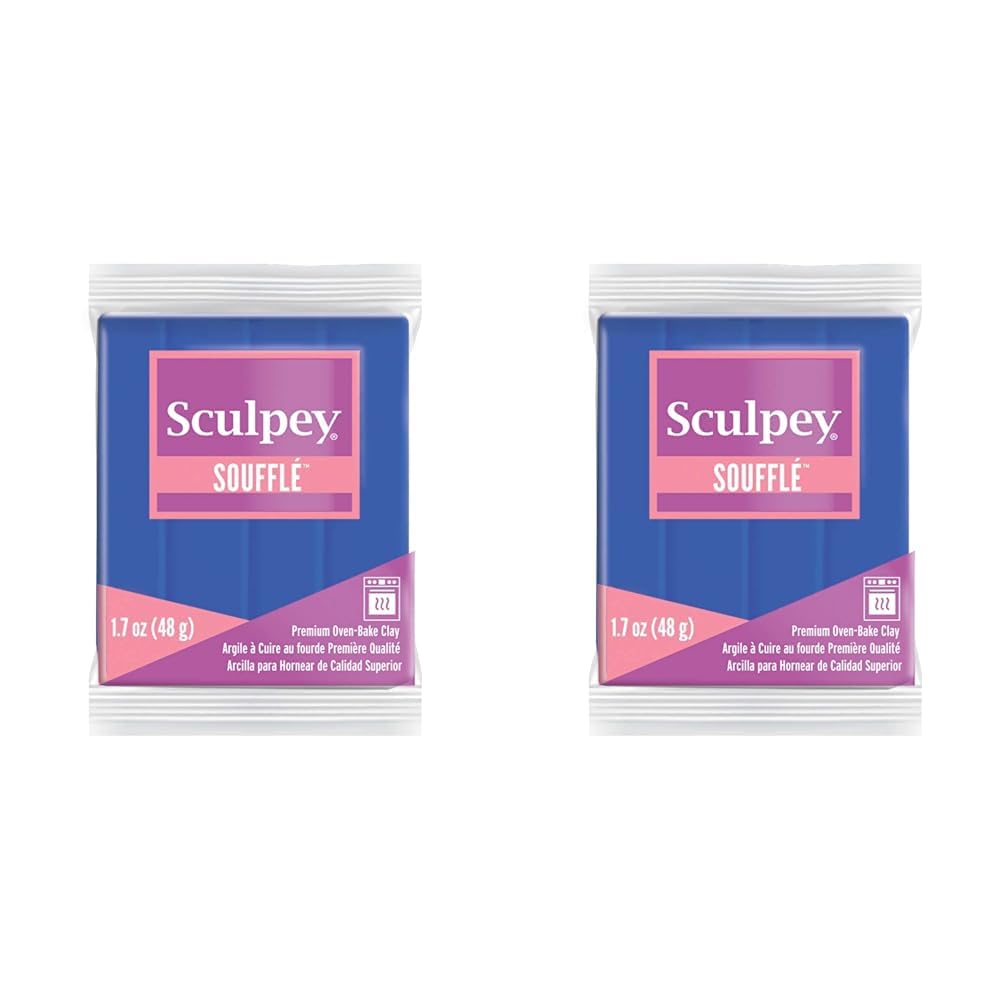 Sculpey Polyform Sculpting Clay Sculpey Soufflé, Cornflower, 1.7oz (Pack of 2)