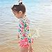 Baby Girls Toddler Kids 3 Pcs Long Sleeve Floral Swimwear Sun Protection Swimsuit Bathing Suits