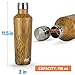 Zell Vacuum Insulated Travel Water Bottle | Leak-proof Double Walled Stainless Steel Wine Shape Portable Water Bottle | No Sweating, Keeps Your Drink Hot & Cold | 25 Oz (750 ml) | Wood