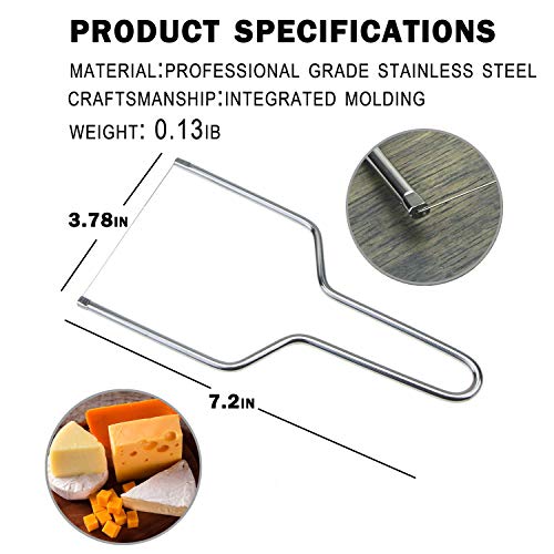 Cheese Slicer, Stainless Steel Cheese Knives Slicers with Wire Handheld Butter Cutter Tools