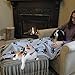 Evelots Fleece Pet Blanket, Charcoal/Black, 60x40