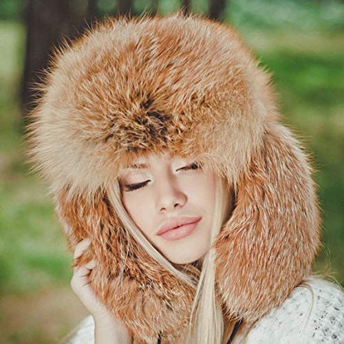 Woman's Real Fox Fur Hat Winter Russian 