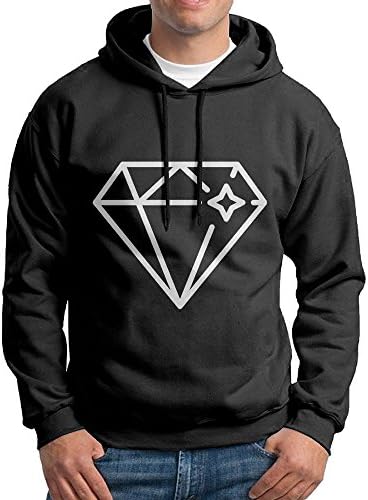 XiaoTing Men's Diamond Casual Style Travel Black Sweater M