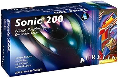 Boxes And Board Sonic Nitrile Powder Free Exam Gloves X200 Large