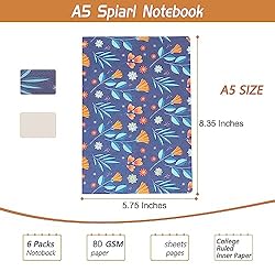 Pack of Journals for Writing A5 Notebook Bulk