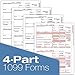 1099 Misc Tax Forms 2019 - Tangible Values 4-Part Kit with Envelopes - Software Download Included, 25 Pack