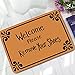 CMRUI Welcome Please Remove Your Shoes Doormat Entrance Mat Floor Mat Rug Indoor/Outdoor/Front Door/Bathroom Mats Rubber Non Slip (23.6 L x 15.7 W)