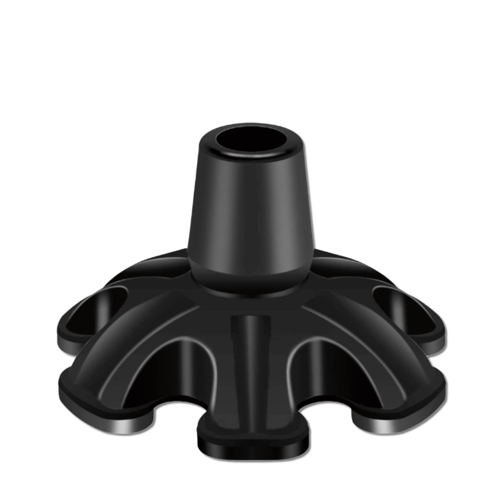 Walking Cane Tip, Silicone 6 Pillar Design Strong Stability Prevent Slipping 22mm Walking Sticks Foot Pad for Elderly