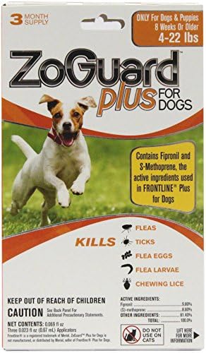 ZoGuard Plus Flea &amp; Tick Medicine ((3 dose) Small (4-22 lbs))