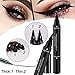 Winged Eyeliner Stamp - Wing Long Lasting Liquid Eye liner Pen,Waterproof, Smudgeproof and Sweatproof,2 Pack Dual Ended Pencil(Thick&Thin)