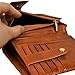 YALUXE Women's Small Genuine Leather Bi-Fold Wallet Multi Card Organizer with Zipper Pocket