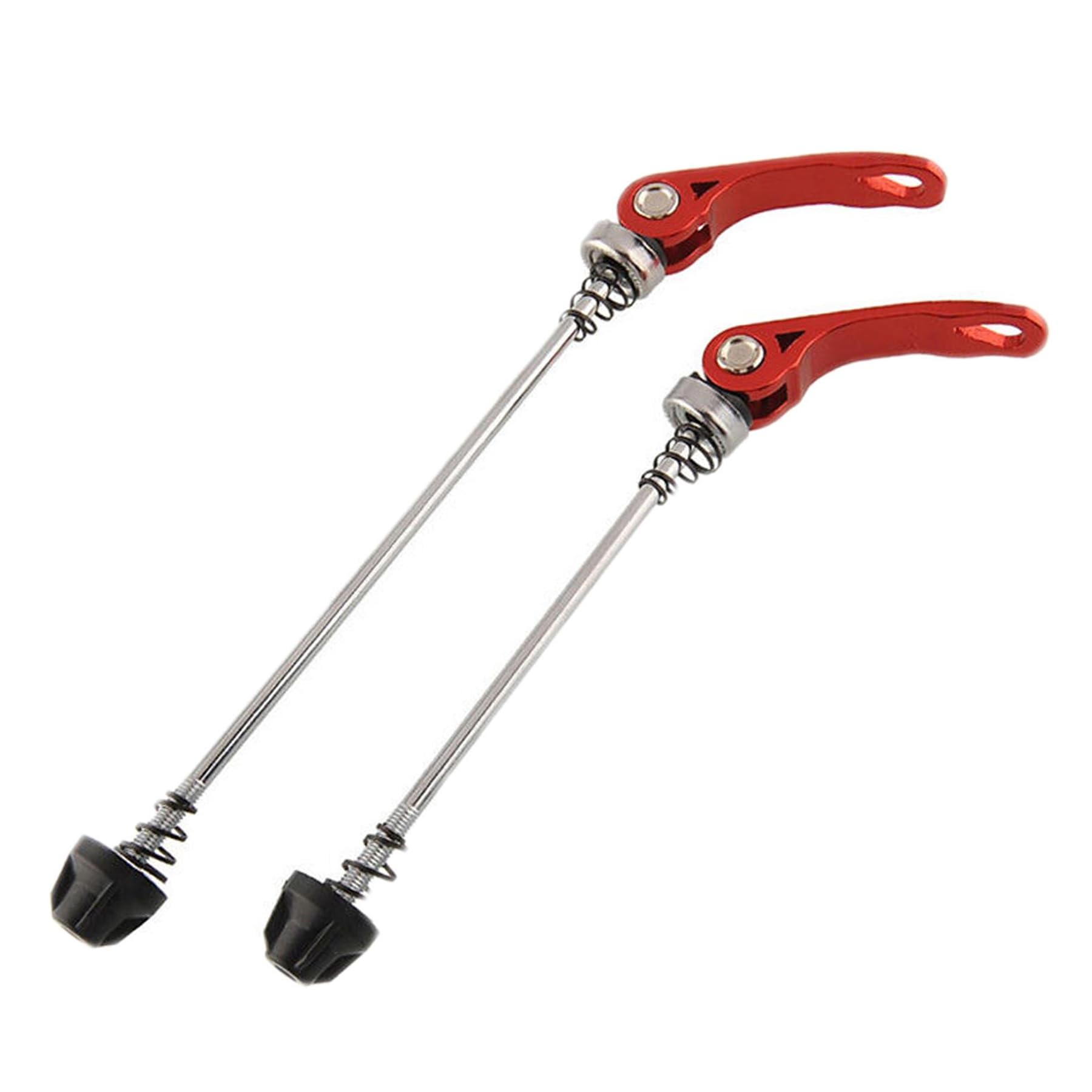 Laxzo ® 1 Pair Bike Quick Release Skewer Front Rear Hub Ultralight Bicycle Quick Release Axle Wheel Nuts Front and Rear Skewers Red for Road Bike, BMX, MTB Mountain Bike