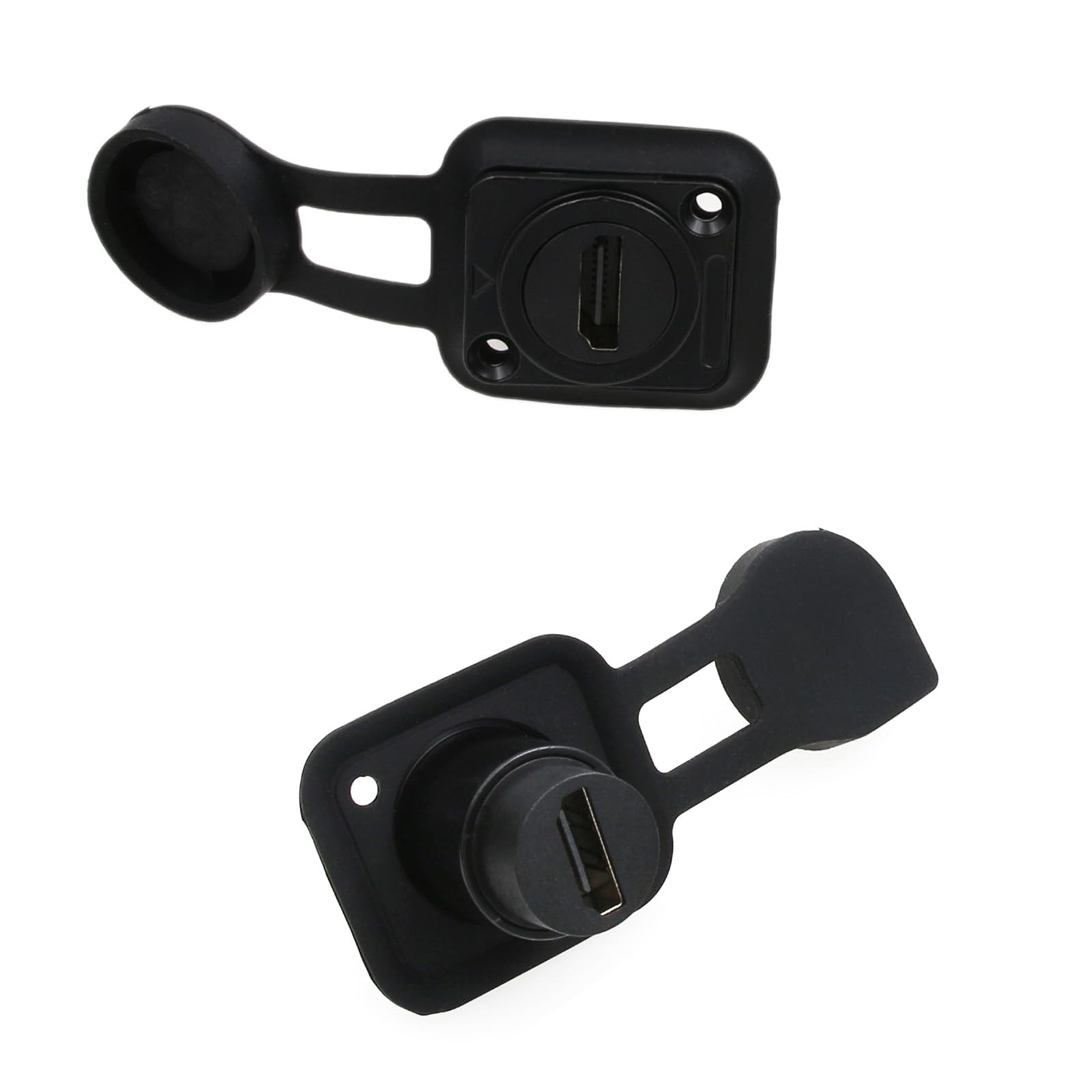 HangTon 5pack HDMI 2.0 Waterproof Coupler Connector Panel Socket Bulkhead Feed Through, D-type Inline Cable Female to Female Extension